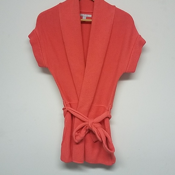 4/$20 Orange Old Navy Short Sleeve Open Sweater - Picture 2 of 3